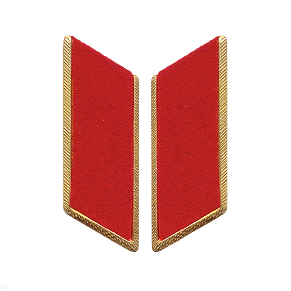 Петлицы на воротник суконные на мет. основе (красные)