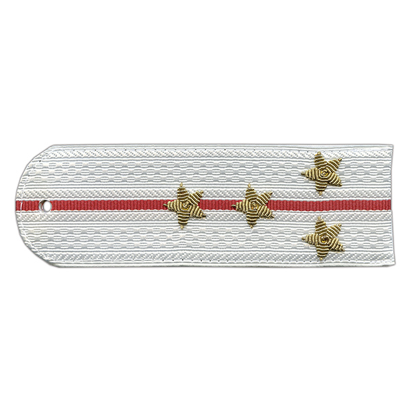 Погоны Полиция нов/обр без канта белые вышит. канителью (капитан)