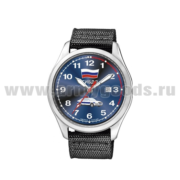 Часы наручные кварцевые "Спецназ" (серия "Атака") ГИБДД (цвета циферблата и ремешка в ассортименте)