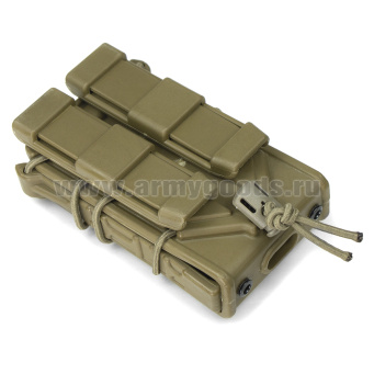 Подсумок тактический под магазин АК (ударопрочный полиамид с резинками) песочный