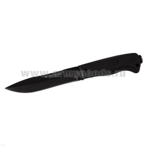 Нож НОКС Флагман (рукоятка резинопластик, клинок черный) 23,5 см