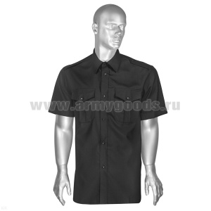 Рубашка Охранника (кор.рук.) черная р-ры с 37 по 46
