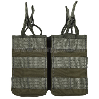 Подсумок открытого типа для 4 маг АК (оливковый) (с системой крепления "MOLLE") 