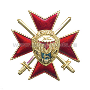 Значок мет. 76 гв. ВДД (серия ВДВ (красн. крест с мечами)