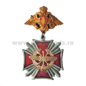Медаль Войска связи ст/обр (серия Стальной крест) (на планке - орел РА)