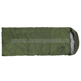 Спальный мешок Альфа (ПУХ) оливковый 80х220 (185) см (-30°C) утепл: утиный пух, подклад: полиэстер (Китай)