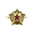 Звезда на погоны мет. 20 мм Таможня (зол. с красной эмалью)