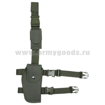 Кобура под ПМ набедренная текстильная с запасной обоймой (НК-1) оливковая