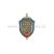 Значок мет. 90 лет ВЧК-ФСБ (миниатюрный щит, заливка смолой) на пимсе