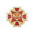 Значок мет. Красный крест с орлом РФ (d=2.5 см)