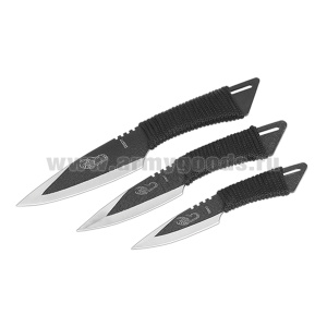 Ножи метательные (набор из 3 шт: 25 см, 21 см, 16 см) рукоятки - обмотка шнур