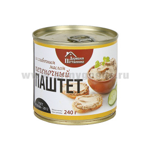 Консервы мясные Паштет печеночный со сливочным маслом (240 г) до 07.2025 и ранее
