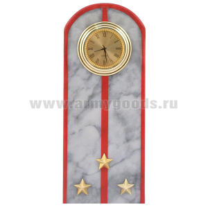 Часы сувенирные настольные (мрамор) Погон Старший лейтенант МВД