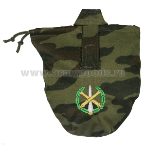 Чехол для фляги армейской (ткань "флора") вышитый РВиА (эмблема ст/обр)