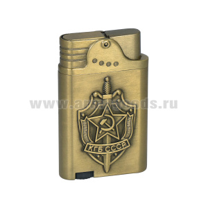 Зажигалка газовая бронзовая (двойное пламя) КГБ СССР