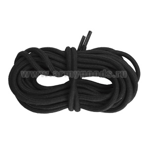 Шнурки для берцев 2,2 м труднотянущиеся (d- 5 мм) черные