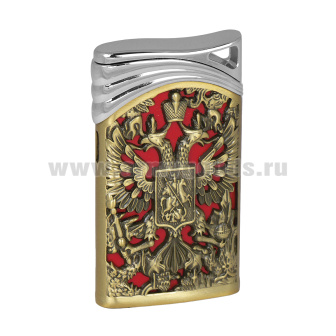 Зажигалка газовая с резным орнаментом Герб РФ