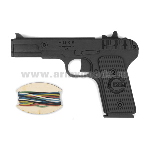 Игрушка деревянная Пистолет-резинкострел ТТ Тульский Токарев (черный)