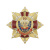 Значок мет. 90 лет ФСБ 1917-2007 (красн. крест с накл., на звезде с фианитами)