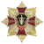 Значок мет. 20 лет УБОП МВД РФ 1988-2008 (красн. крест с накл., на звезде с фианитами)