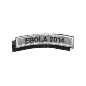 Нашивка на рукав дугов. вышит. Ebola 2014 (на липучке)