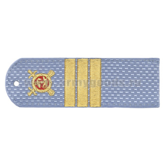 Погоны «машинная вышивка» Полиция без канта бл.-голуб с вышит. эмблемой (сержант) пластик