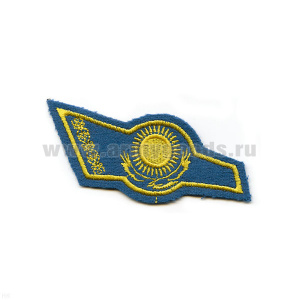Уголок на берет вышит. Флаг Казахстана