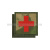 Нашивка вышит. на медицинскую сумку (крест красный) фон - "мох" (A-TACS FG) 60х60 мм (на липучке)