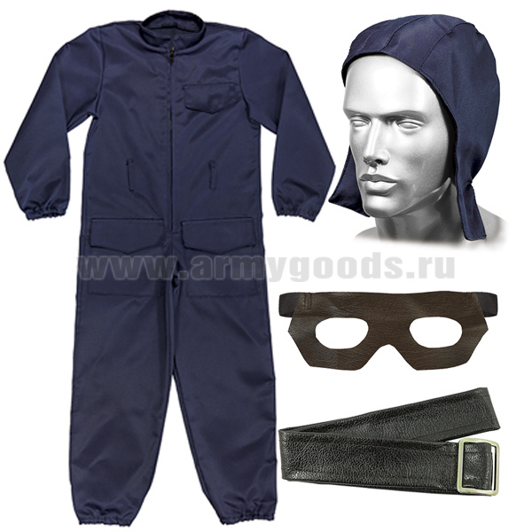 Маскарадный костюм детский  Летчик (комбинезон, шлем, очки, ремень) 2369, 2371, 2372 (3-10 лет)