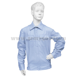Рубашка мужская (дл.рук.) бледно-голубая Полиция Кадетская