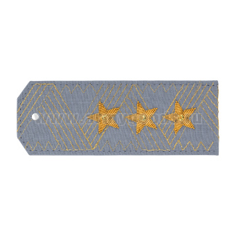 Погоны ФСИН генерал-полковник серые, верх трапеция (на рубашку)