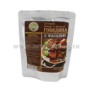 Консервы обеденные Говядина с фасолью (250 г) (готовое блюдо в фольге) до 07.2025 и ранее