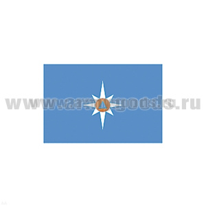 Флаг МЧС ведомственный (поле голубое) (70х105 см)