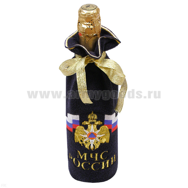Мешочек под бутылку вышитый МЧС России