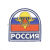 Шеврон пластизолевый Россия (арка МС триколор с эмблемой ВДВ) голубой