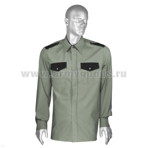 Рубашка Охранника (дл.рук) оливковая р-ры с 47