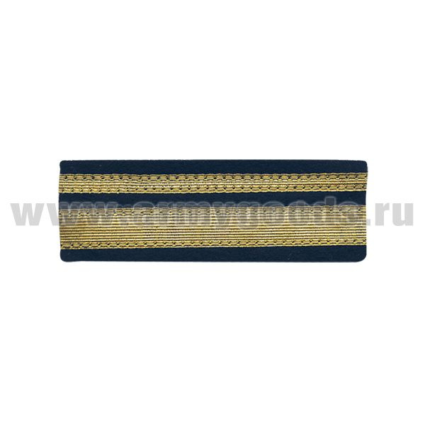 Нарукавный знак различия офицера ВМФ (галун на синем фоне) лейтенант