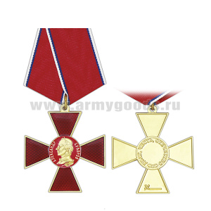 Медаль Александр Суворов (Долг, Честь, Отечество) красный крест