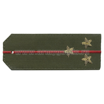 Погоны из рубаш. ткани оливк. (Rip-Stop) c 1 вышит. красным пр. вышит. канит. (старший лейтенант) на костюм офисный