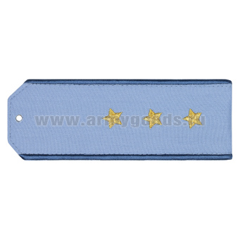 Погоны «машинная вышивка» из рубаш. ткани ФСБ голуб. с вышит. вас. кантом с вышит. звездами (ст. прапорщик)