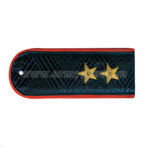 Погоны Полиции (ОВД) генерал-лейтенант на куртку (темно-синие с красным кантом)