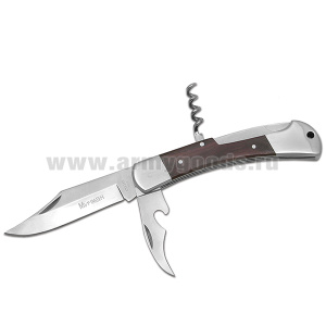 Нож Мичман раскладной (стальной, рукоятка дерево)