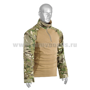 Рубашка тактическая АНА (мод. 5071) "мультикам" (центр. часть- влагоотвод. трикотаж, рукава - смесовая ткань "rip-stop")