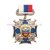 Медаль 7 гв. ВДД (серия ВДВ (син. крест с 4 орлами по углам) (на планке - лента РФ)