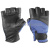 Перчатки кожаные обр/пал женские (черные, верх - синяя сетка)
