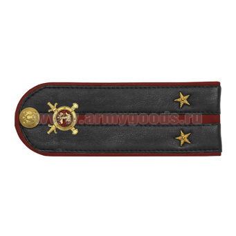 Погоны Полиции (кожзам) для кожаной куртки Полиции (укомпл. мет. фурнитурой) лейтенант