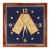 Часы подарочные вышитые на бархате в багетной рамке 35х35 см (Маршал РФ, красный кант погон)