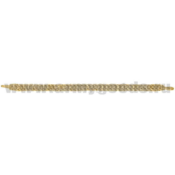 Филигрань плетеная одинарным шнуром металлизированная (золотистая) ширина 1,5 см