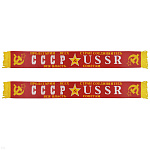 Шарф сувенирный п/ш СССР-USSR (красный)
