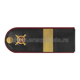 Погоны Полиции (кожзам) для кожаной куртки Полиции (укомпл. мет. фурнитурой) ст. сержант